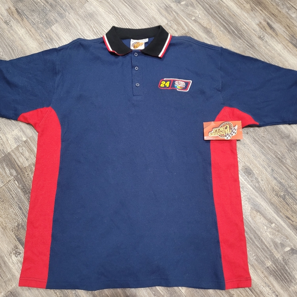 New 04' Winners Circle Nascar Jeff Gordon 24 Mens Embroidered Polo Shirt XXL
